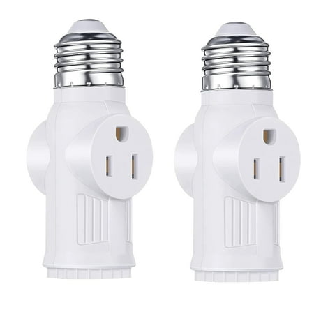 2Pcs 3 Prong Light Bulb Outlet Socket Plug Adapter Polarized White Light Bulb Socket Converter E26/E27 Lamp Bulbs to 2/3 Prong Plug Socket Splitter for Porch Porch CCTV Camera Indoor Outdoor
2Pcs 3 Prong Light Bulb Outlet Socket Plug Adapter Polarized White Light Bulb Socket Converter E26/E27 Lamp Bulbs to 2/3 Prong Plug Socket Splitter for Porch Porch CCTV Camera Indoor Outdoor