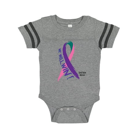 Inktastic We Will Win Against Thyroid Cancer Ribbon Gift Baby Boy or Baby Girl Bodysuit
Inktastic We Will Win Against Thyroid Cancer Ribbon Gift Baby Boy or Baby Girl Bodysuit