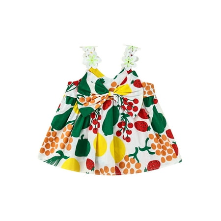Suanret Toddler Baby Girls Summer Casual Dress Print V-Neck Sleeveless Floral Strappy Dress with Bowknot Yellow Green 18-24 Months
Suanret Toddler Baby Girls Summer Casual Dress Print V-Neck Sleeveless Floral Strappy Dress with Bowknot Yellow Green 18-24 Months