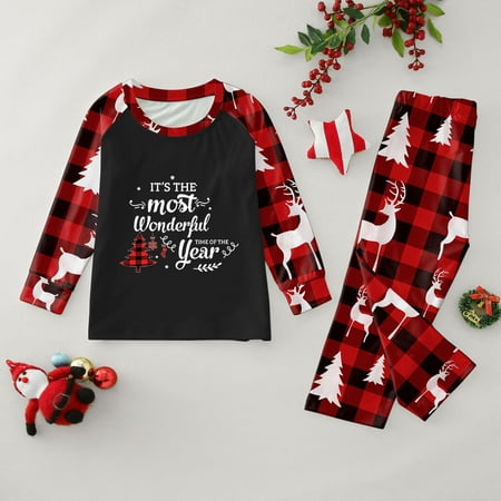 Matching Family Pajamas Sets Christmas PJ s With Short Sleeve Black Tee And Print Pants Loungewear
Matching Family Pajamas Sets Christmas PJ s With Short Sleeve Black Tee And Print Pants Loungewear