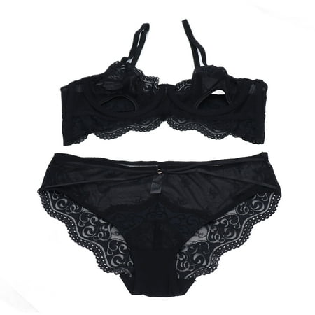 Women Lace Lingerie Set Lady Fashionable Soft Breathable Panty Set For Home Bedroom Lingerie Party Black 80B
Women Lace Lingerie Set Lady Fashionable Soft Breathable Panty Set For Home Bedroom Lingerie Party Black 80B