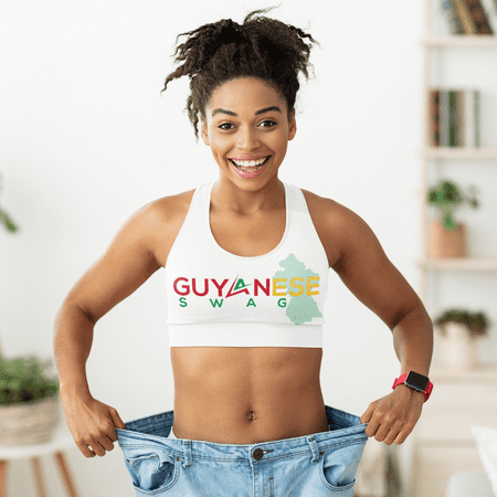 Guyanese Swag Guyana Map Women s Seamless Sports Bra