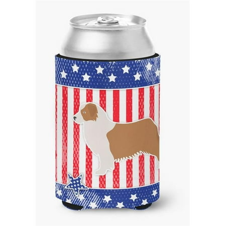 USA Patriotic Australian Shepherd Dog Can or Bottle Hugger