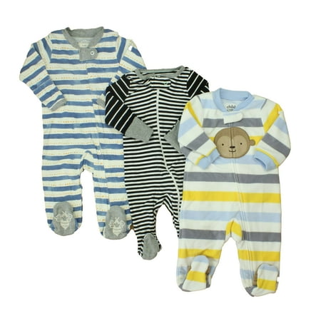 Pre-owned Boys Boys Set of 3 Pajama Grab Bag size: NB-4T choose size