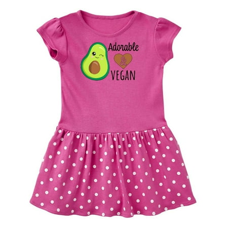 Inktastic Adorable and Vegan Cute Avocado Gift Toddler Girl Dress