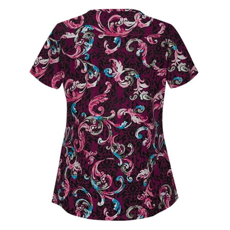 Scrub Tops for Women Cute Working Uniform Fashion Flower Print Blosues Summer Short Sleeve Tees Casual V Neck Tunic
Scrub Tops for Women Cute Working Uniform Fashion Flower Print Blosues Summer Short Sleeve Tees Casual V Neck Tunic