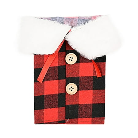YruYptpaln Christmas Decoration Lapel Plaid Bottle Set Christmas Red And Black Plaid Bottle Set Decoration Wineglasses
YruYptpaln Christmas Decoration Lapel Plaid Bottle Set Christmas Red And Black Plaid Bottle Set Decoration Wineglasses