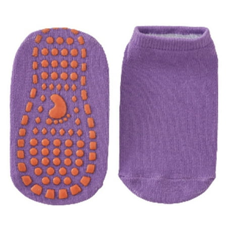 Ankle Socks Comfortable Parent-Child Socks for Yoga Barre Pilates (Purple M)