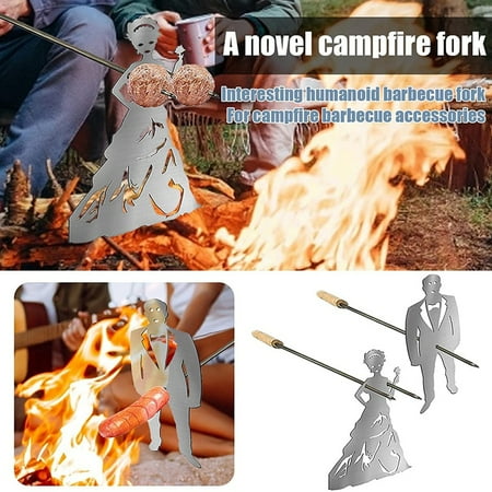 Steel Hot Dog/Marshmallow Roasters Camp Fire Skewer Stick Barbecue Forks for Bonfire & - Groom
Steel Hot Dog/Marshmallow Roasters Camp Fire Skewer Stick Barbecue Forks for Bonfire & - Groom