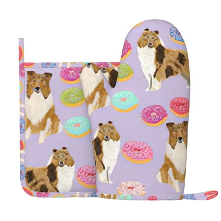 Pet Friendly Rough Collie Oven Mitts Pot Holders Set Non-Slip Cooking Kitchen Gloves Washable Heat Resistant Oven Gloves for Microwave BBQ Baking Grilling
Pet Friendly Rough Collie Oven Mitts Pot Holders Set Non-Slip Cooking Kitchen Gloves Washable Heat Resistant Oven Gloves for Microwave BBQ Baking Grilling