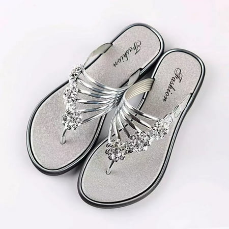 Women‘s Lightweight Flower Faux Rhinestone Flip Flops Flat Open Toe Fashion Slippers Women‘s Indoor Outdoor Footwear
Women‘s Lightweight Flower Faux Rhinestone Flip Flops Flat Open Toe Fashion Slippers Women‘s Indoor Outdoor Footwear