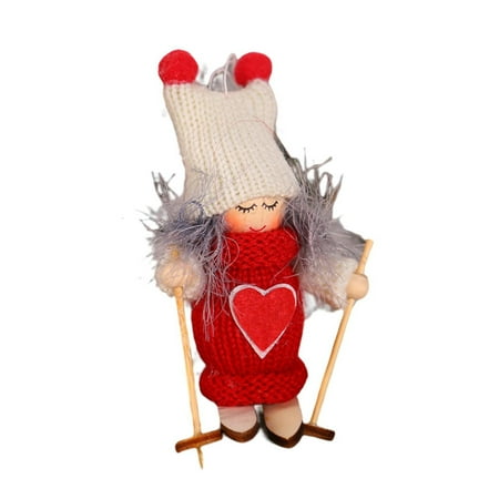 SunHLX Christmas Pendant Lovely Decorative Beautiful Convenient Creative Festival Accessory Wool Ski Girl Hanging Ornament for Party
SunHLX Christmas Pendant Lovely Decorative Beautiful Convenient Creative Festival Accessory Wool Ski Girl Hanging Ornament for Party
