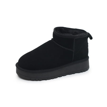 Snow Boots for Women 4cm High Mini Models Cowhide Thick Bottom Padded and Thickened Non-slip Warm Short Boots
Snow Boots for Women 4cm High Mini Models Cowhide Thick Bottom Padded and Thickened Non-slip Warm Short Boots