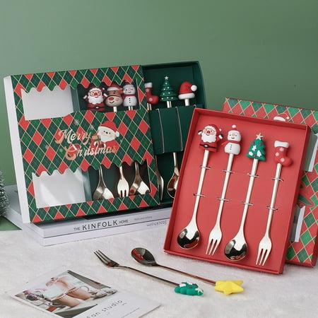 Hariumiu Christmas Spoon Cutlery Set Stainless Steel Xmas Dinner Forks Dessert Fruit Ice Cream Tea Cake Forks Doll Tableware Gift Box Christmas Party Supply
Hariumiu Christmas Spoon Cutlery Set Stainless Steel Xmas Dinner Forks Dessert Fruit Ice Cream Tea Cake Forks Doll Tableware Gift Box Christmas Party Supply