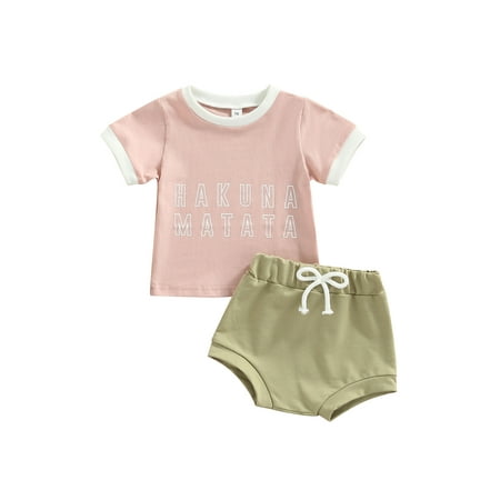 jaweiw Infant Baby Summer Clothes Set for Unisex Boys Girls Letter Print Short Sleeve Round T-Shirt + Elastic Waist Shorts Size 0 6 12 18 24 M
jaweiw Infant Baby Summer Clothes Set for Unisex Boys Girls Letter Print Short Sleeve Round T-Shirt + Elastic Waist Shorts Size 0 6 12 18 24 M
