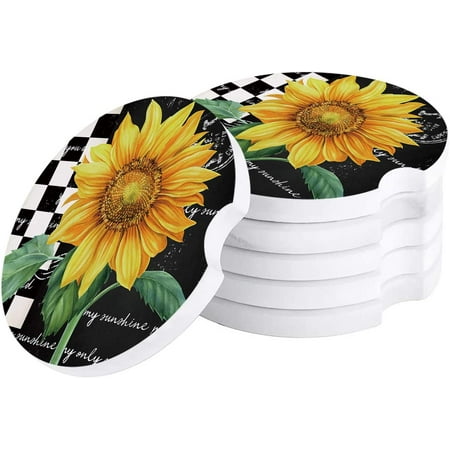 KXMDXA Farm Summer Sunflower Black Plaid Set of 2 Car Coaster for Drinks Absorbent Ceramic Stone Coasters Cup Mat with Cork Base for Home Kitchen Room Coffee Table Bar Decor
KXMDXA Farm Summer Sunflower Black Plaid Set of 2 Car Coaster for Drinks Absorbent Ceramic Stone Coasters Cup Mat with Cork Base for Home Kitchen Room Coffee Table Bar Decor