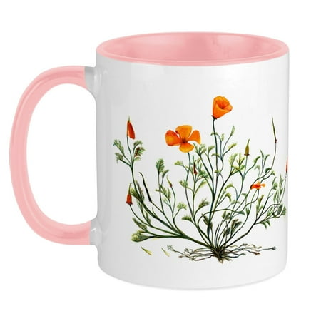 CafePress - California Poppy Mugs - Ceramic Coffee Tea Novelty Mug Cup 11 oz