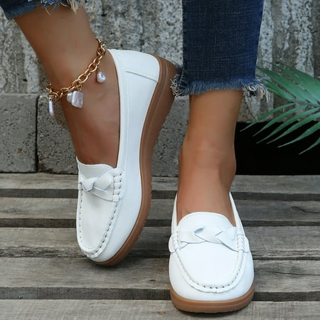Wefuesd Womens Shoes Womens Fashion Ladies Fashion Multicolor Leather Shoes Soft Sole Pump Flat Casual Shoes White 42
Wefuesd Womens Shoes Womens Fashion Ladies Fashion Multicolor Leather Shoes Soft Sole Pump Flat Casual Shoes White 42