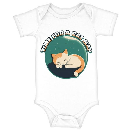 Cat Nap Baby Jersey Onesie - Cute Kawaii Baby Bodysuit - Graphic Baby One-Piece