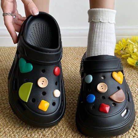 Summer Women‘s Hole Shoes New Cartoon Accessories Hole Slippers Comfortable and Anti Slip Beach Garden Shoes Thick Sole Sandals
Summer Women‘s Hole Shoes New Cartoon Accessories Hole Slippers Comfortable and Anti Slip Beach Garden Shoes Thick Sole Sandals