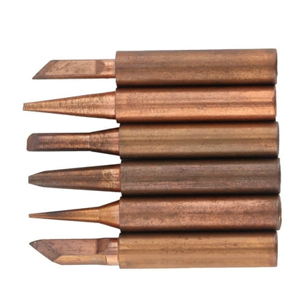 Mgaxyff 6Pcs Solder Tips Externally Heated Pure Copper Welding Head Replacement Soldering Station Tool Soldering Station Tool Welding Head
Mgaxyff 6Pcs Solder Tips Externally Heated Pure Copper Welding Head Replacement Soldering Station Tool Soldering Station Tool Welding Head