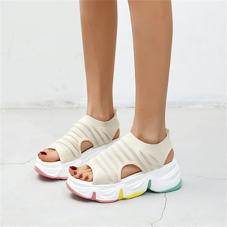 Cathalem Bow Flat Sandals for Women Ladies Fashion Color Blocking Breathable Knitted Open Toe Womens Sandals Size 8 Double Wide Beige 7
Cathalem Bow Flat Sandals for Women Ladies Fashion Color Blocking Breathable Knitted Open Toe Womens Sandals Size 8 Double Wide Beige 7