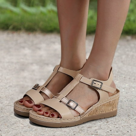 〖Yilirongyumm〗 Brown 39 Sandals Women Wedge Platform Color Buckle Sandals Round Shoes Head Roman Matching Women s Women s Sandals
〖Yilirongyumm〗 Brown 39 Sandals Women Wedge Platform Color Buckle Sandals Round Shoes Head Roman Matching Women s Women s Sandals