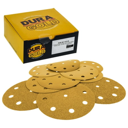 Dura-Gold - Variety Pack - 5 Gold Sanding Discs - 9-Hole Pattern Dustless Hook and Loop for DA Sander - Box of 50
Dura-Gold - Variety Pack - 5 Gold Sanding Discs - 9-Hole Pattern Dustless Hook and Loop for DA Sander - Box of 50