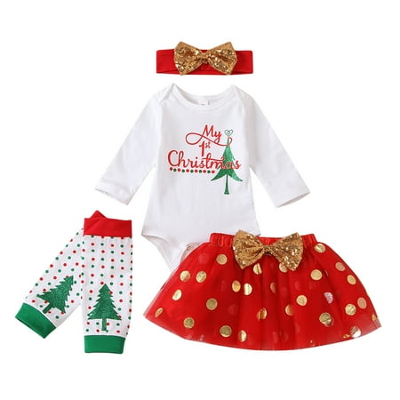 Honeeladyy Winter Newborn Baby Girls Christmas Outfits Romper Skirt Hairband Leg Warmer Set White Clearance under 10$
Honeeladyy Winter Newborn Baby Girls Christmas Outfits Romper Skirt Hairband Leg Warmer Set White Clearance under 10$