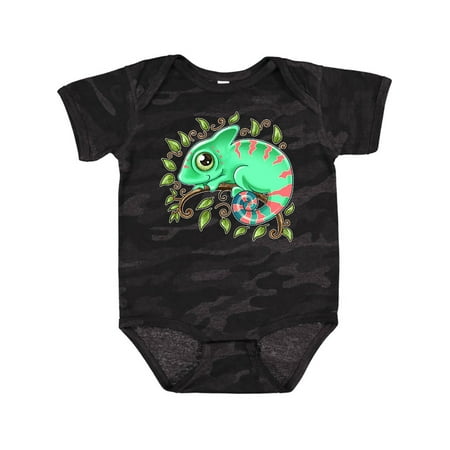 Inktastic Tiny Cute Chameleon Gift Baby Boy or Baby Girl Bodysuit