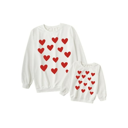 Family Matching Valentines Day Pajamas T-Shirt Men Women Kids Heart Print Crewneck Long Sleeve Pullover Couple Tops
Family Matching Valentines Day Pajamas T-Shirt Men Women Kids Heart Print Crewneck Long Sleeve Pullover Couple Tops