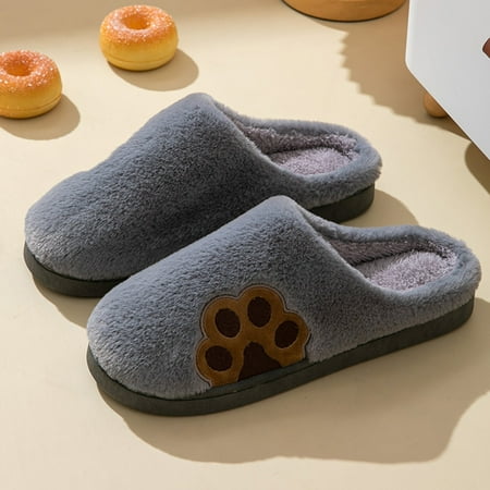 NEGJ Men Slippers Autumn And Winter Indoor Fashion Comfortable Cartoon Flat Warm Non Slip