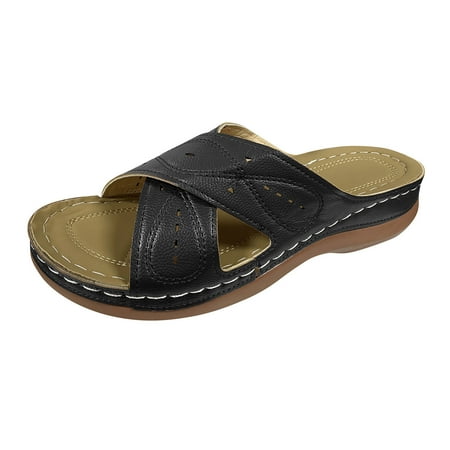 〖Yilirongyumm〗 Black 41 Sandals Women Ladies Fashion Solid Color Leather Engraved Cross Hollow Casual Platform Sandals
〖Yilirongyumm〗 Black 41 Sandals Women Ladies Fashion Solid Color Leather Engraved Cross Hollow Casual Platform Sandals