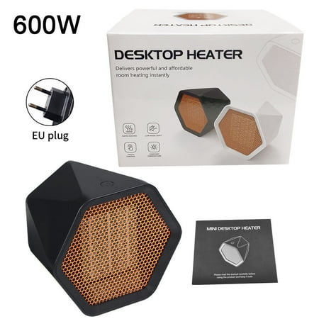 WREA Space Heater Mini Hexagon Portable Electric Ceramic Heating Fan for Home Office 600W Black EU Plug
WREA Space Heater Mini Hexagon Portable Electric Ceramic Heating Fan for Home Office 600W Black EU Plug