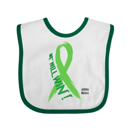 Inktastic We Will Win Against Lymphoma Ribbon Gift Baby Boy or Baby Girl Bib