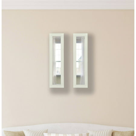 Rayne Glossy White Mirror Panel, Set of 2