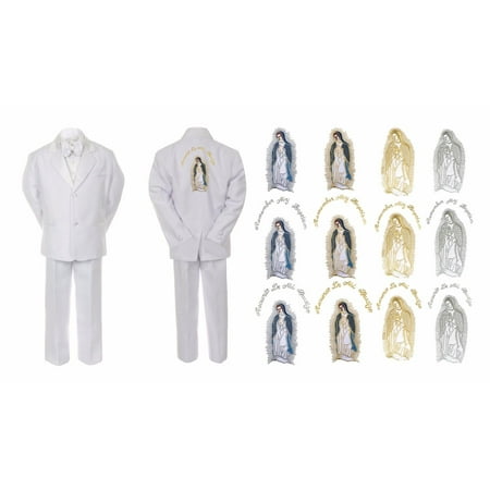 New Born Baby Boy Christening Baptism White Suit Virgin Mary Maria On Back Sm-7
New Born Baby Boy Christening Baptism White Suit Virgin Mary Maria On Back Sm-7