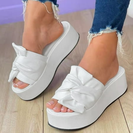 Aayomet Wedge Sandals for Women Ladies Fashion Solid Color Leather Bow Wedge Heel Platform Fish Mouth Sandals White 8.5
Aayomet Wedge Sandals for Women Ladies Fashion Solid Color Leather Bow Wedge Heel Platform Fish Mouth Sandals White 8.5