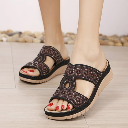 Tangnade Womens Slippers Fashion Summer Slip-On Wedges Beach Open Toe Breathable Sandals Shoes
Tangnade Womens Slippers Fashion Summer Slip-On Wedges Beach Open Toe Breathable Sandals Shoes