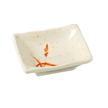 Orchis Square Sauce Dish 3.5 Oz. 4 Sq. Melamine Gold 4 packs
