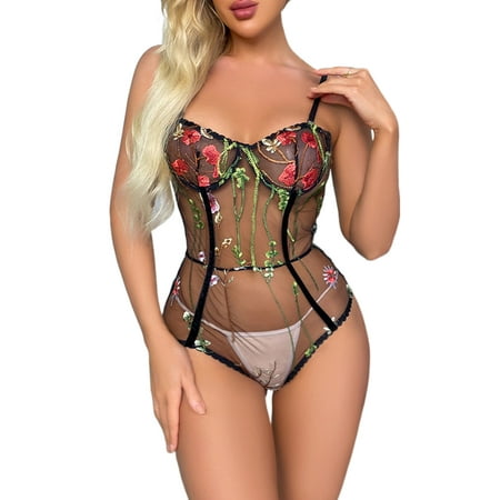 Capreze Ladies Bodysuit Deep V Lingerie Embroidery Babydoll Teddy Nightwear Lace Sleepwear Black M
Capreze Ladies Bodysuit Deep V Lingerie Embroidery Babydoll Teddy Nightwear Lace Sleepwear Black M