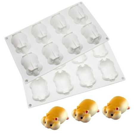 GXSR 8 Cavities Small 3D Hamster Shape Silicone Mold Cake Baking Tray Dessert Mousse Cake Mold for Pastry Brownie Jelly Truffle Pudding Fruit Ice Cream Soap Candle Making Tool
GXSR 8 Cavities Small 3D Hamster Shape Silicone Mold Cake Baking Tray Dessert Mousse Cake Mold for Pastry Brownie Jelly Truffle Pudding Fruit Ice Cream Soap Candle Making Tool