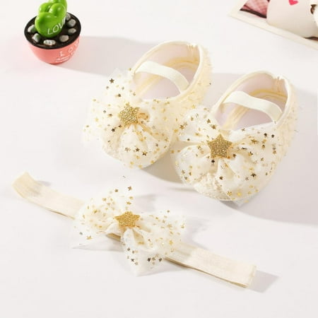 Baby Girls Flats Infant Princess Prewalkers Toddler Wedding Dress Shoes with Headband Wedding Shoes Toddler First Walkers 0-18M
Baby Girls Flats Infant Princess Prewalkers Toddler Wedding Dress Shoes with Headband Wedding Shoes Toddler First Walkers 0-18M