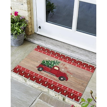 Indoor Outdoor Mats Christmas Truck with Xmas Tree on Vintage Wood Grain Door Mat Non-Slip Absorbent Resist Dirt Entrance Mat Washable Welcome Mats for Entryway Low-Profile Floor Mats
Indoor Outdoor Mats Christmas Truck with Xmas Tree on Vintage Wood Grain Door Mat Non-Slip Absorbent Resist Dirt Entrance Mat Washable Welcome Mats for Entryway Low-Profile Floor Mats