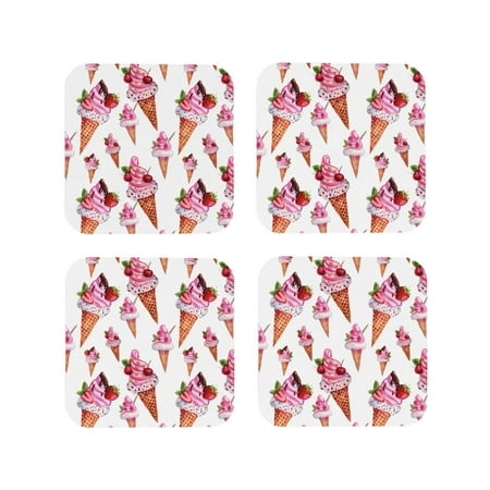 Drink Coasters Set of 4 Pink Summer Ice Cream Leather Coasters for Coffee Table Protector Heat Resistant Cute Coasters for Home Decor Housewarming Gifts Bar Kitchen 4 Inch Square
Drink Coasters Set of 4 Pink Summer Ice Cream Leather Coasters for Coffee Table Protector Heat Resistant Cute Coasters for Home Decor Housewarming Gifts Bar Kitchen 4 Inch Square