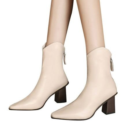 Dyfzdhu Fashion Autumn Women Ankle Boots Heel Middle Heel Pointed Back Zipper Simple Style
Dyfzdhu Fashion Autumn Women Ankle Boots Heel Middle Heel Pointed Back Zipper Simple Style