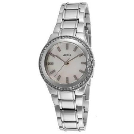 Guess Women's White MOP Dial Stainless Steel