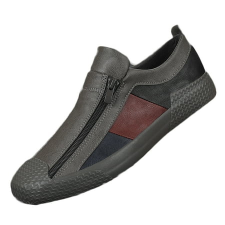 Men s Casual Leather Flat Zipper Shoes Fashion Slip-on Low Top Autumn Sneakers Driving Shoes
Men s Casual Leather Flat Zipper Shoes Fashion Slip-on Low Top Autumn Sneakers Driving Shoes