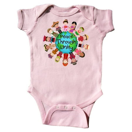 Inktastic Peace Through Unity Gift Baby Boy or Baby Girl Bodysuit