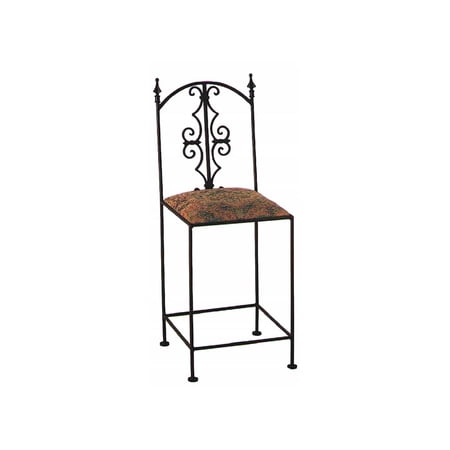 24" or 30" Gothic Wrought Iron Bar Stools (Palomino Brown, 24 in. in Antique Bronze)
